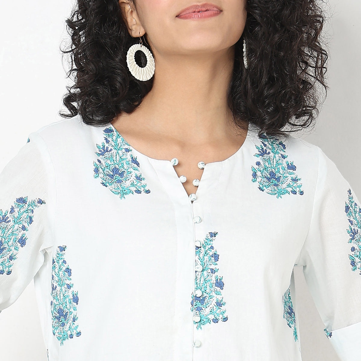 Flare Fit Printed Kurta with Pant Set