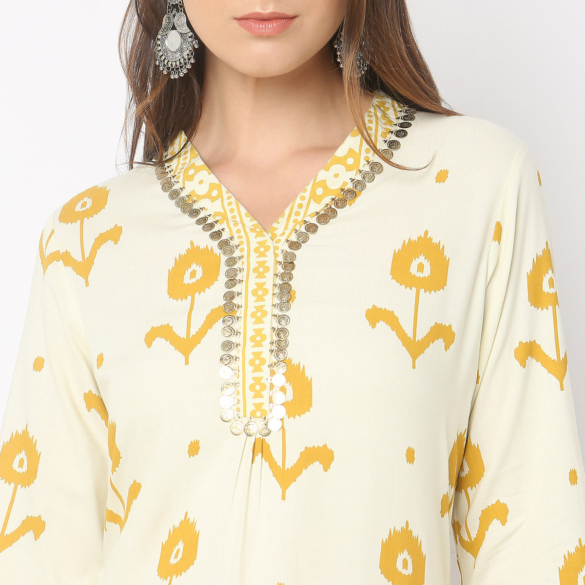 Regular Fit Printed Kurta with Pant Set