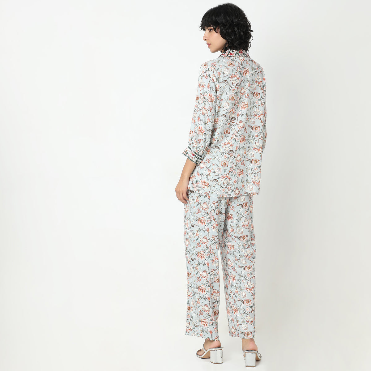 Straight Fit Printed Tunic Shirt with Pant Set