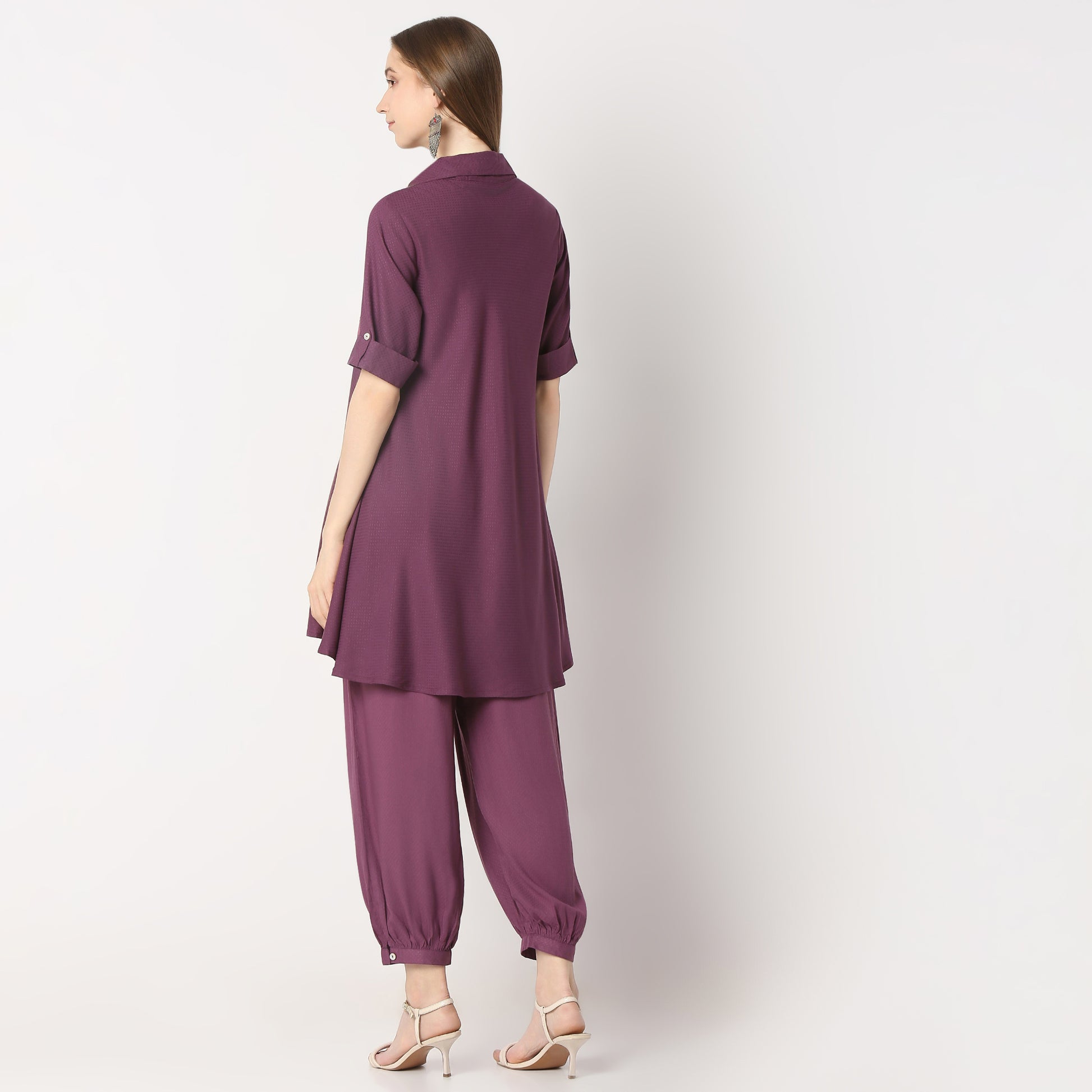 Regular Fit Embroidered Kurta with Pant Set