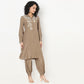 Regular Fit Embroidered Kurta with Pant Set