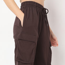 Regular Fit Solid Mid Rise Joggers