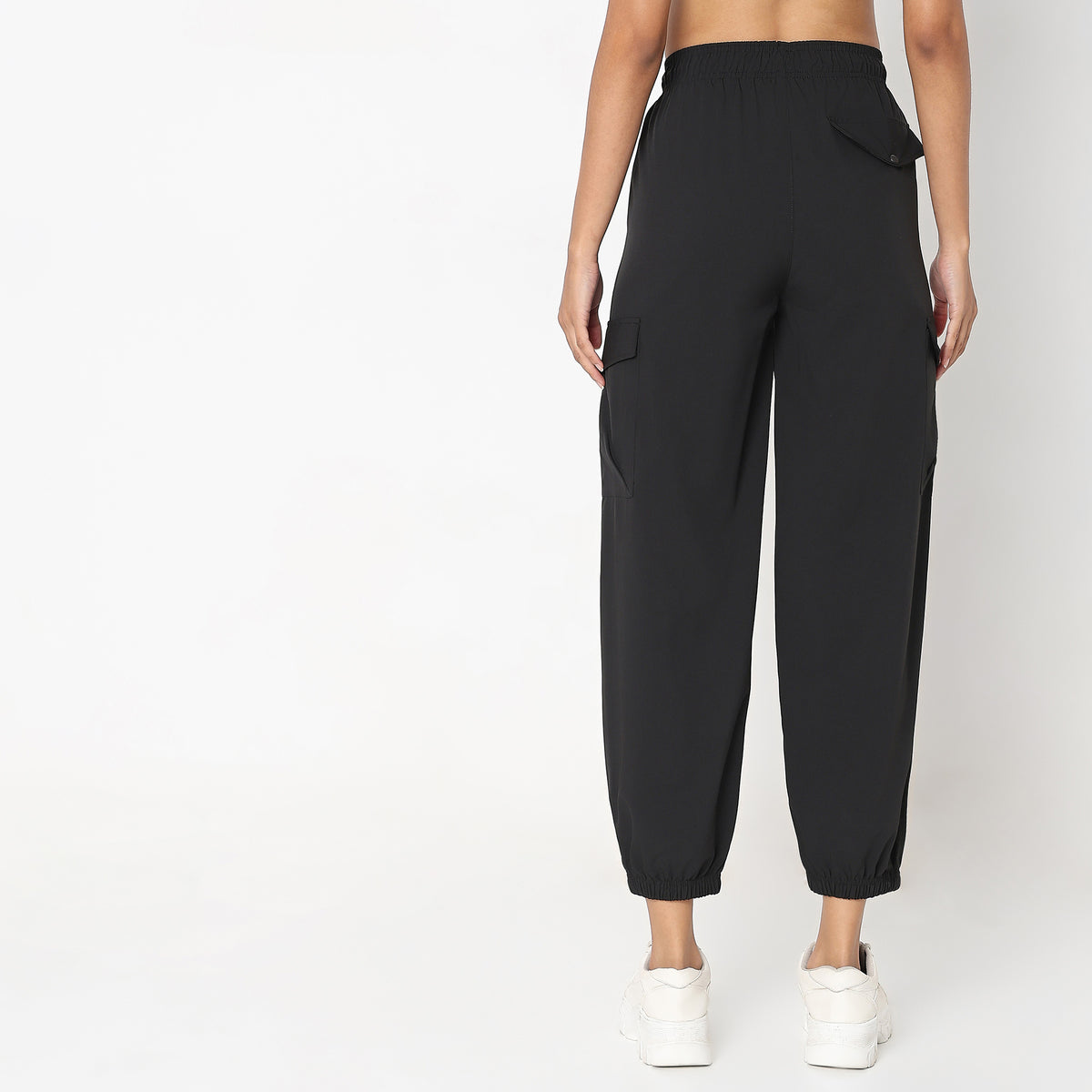 Solid Ribbed Joggers