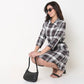Regular Fit Checkered Gown