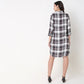 Regular Fit Checkered Gown