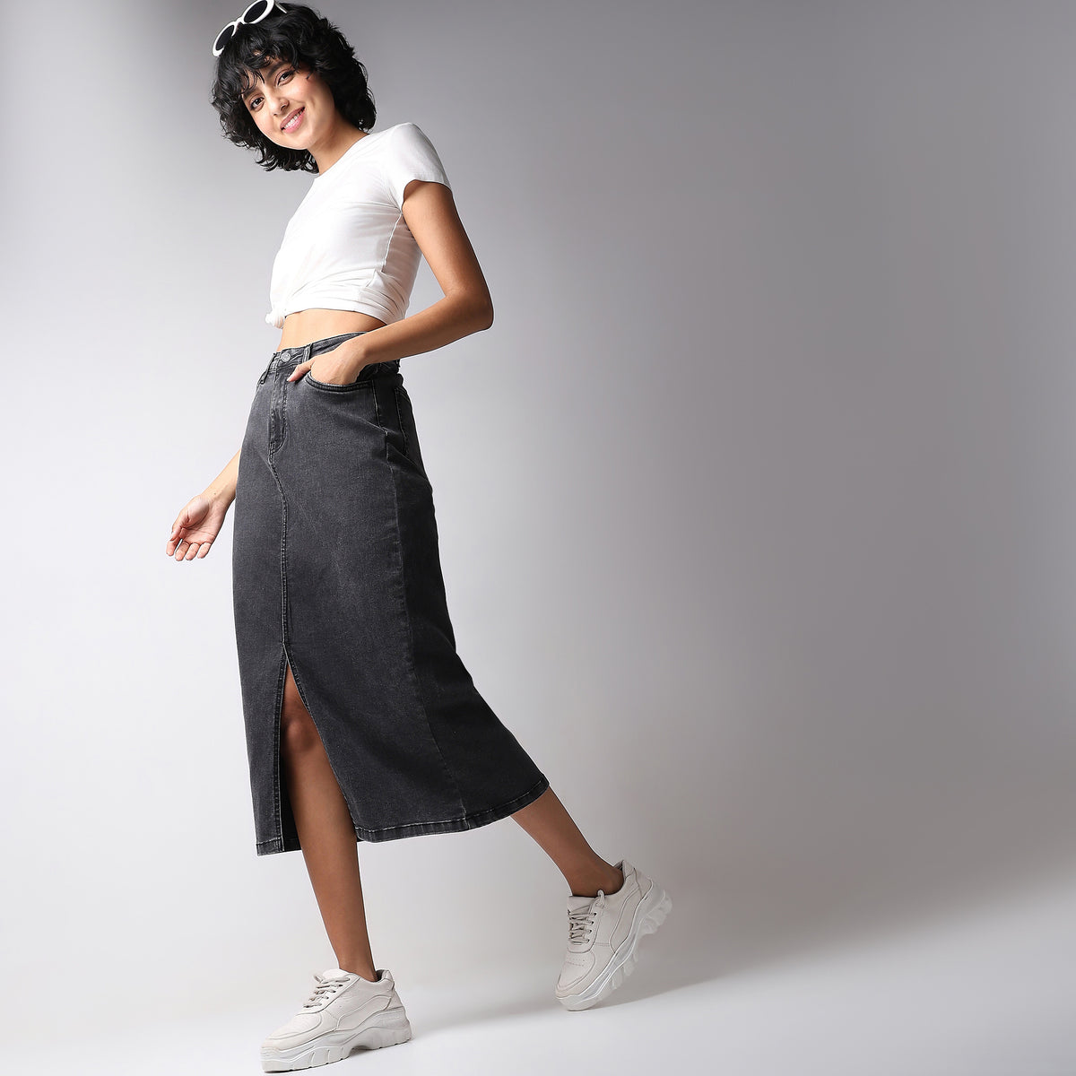 Regular Fit Solid Skirts