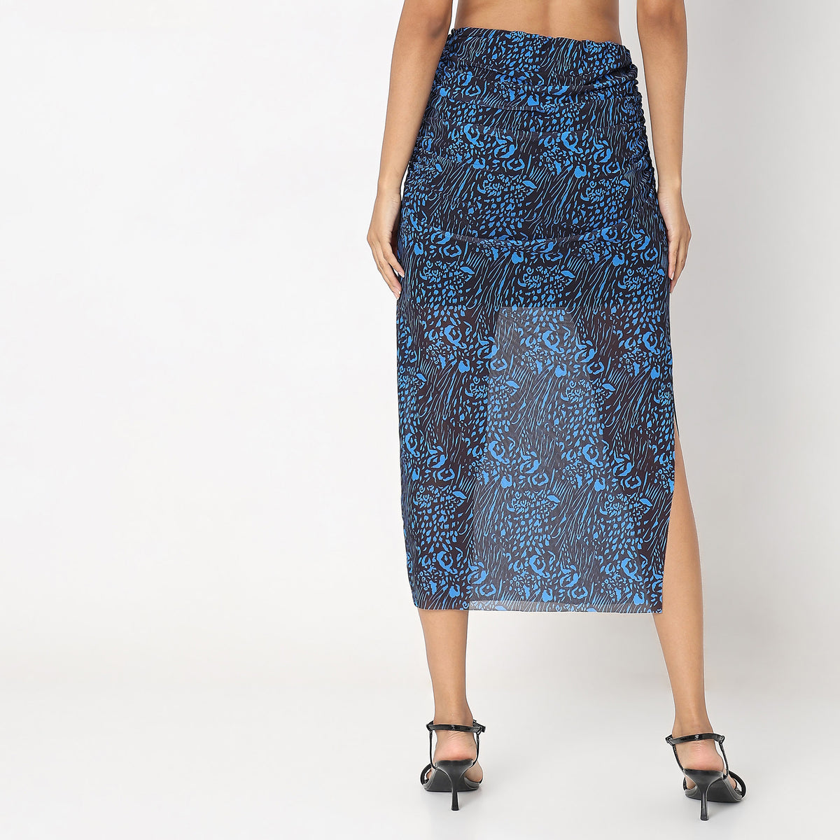 Slim Fit Printed High Rise Skirts