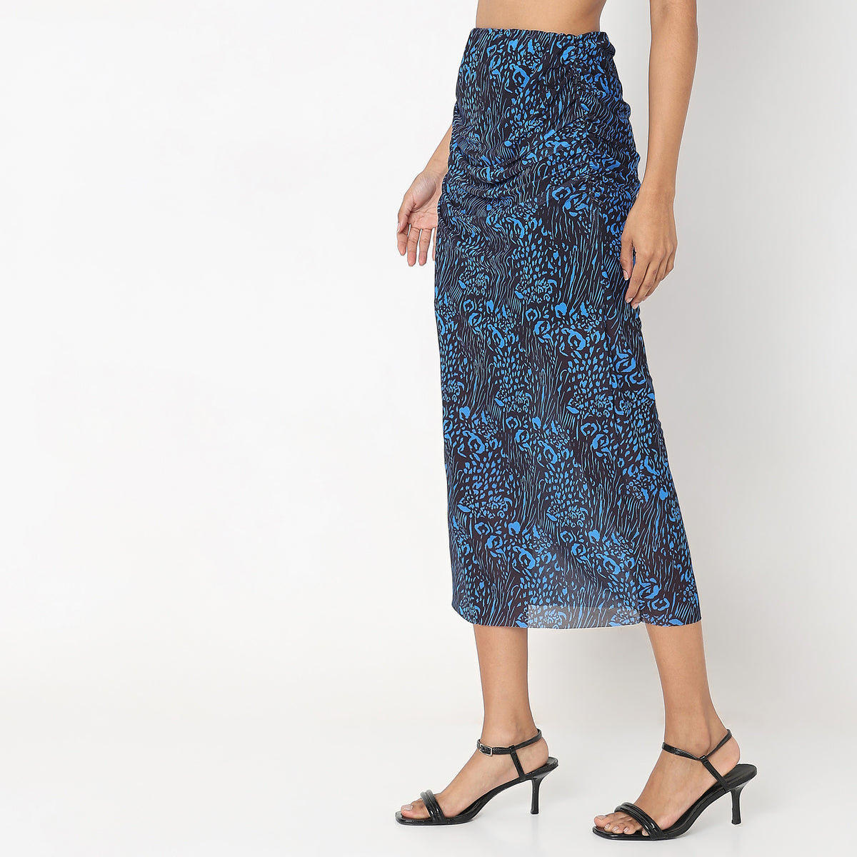 Slim Fit Printed High Rise Skirts