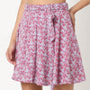 Flare Fit Printed High Rise Skirts