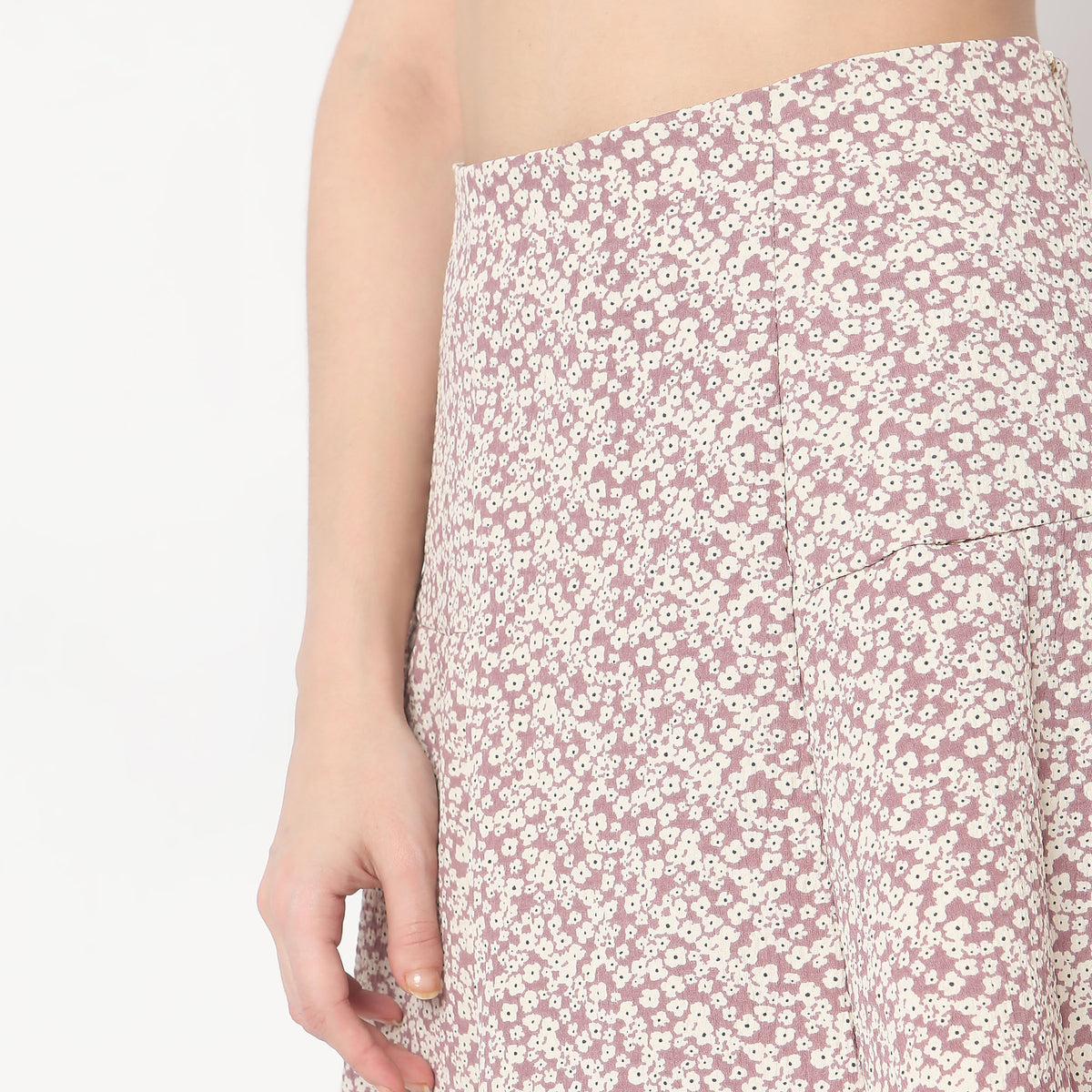 Flare Fit Printed Mid Rise Skirts