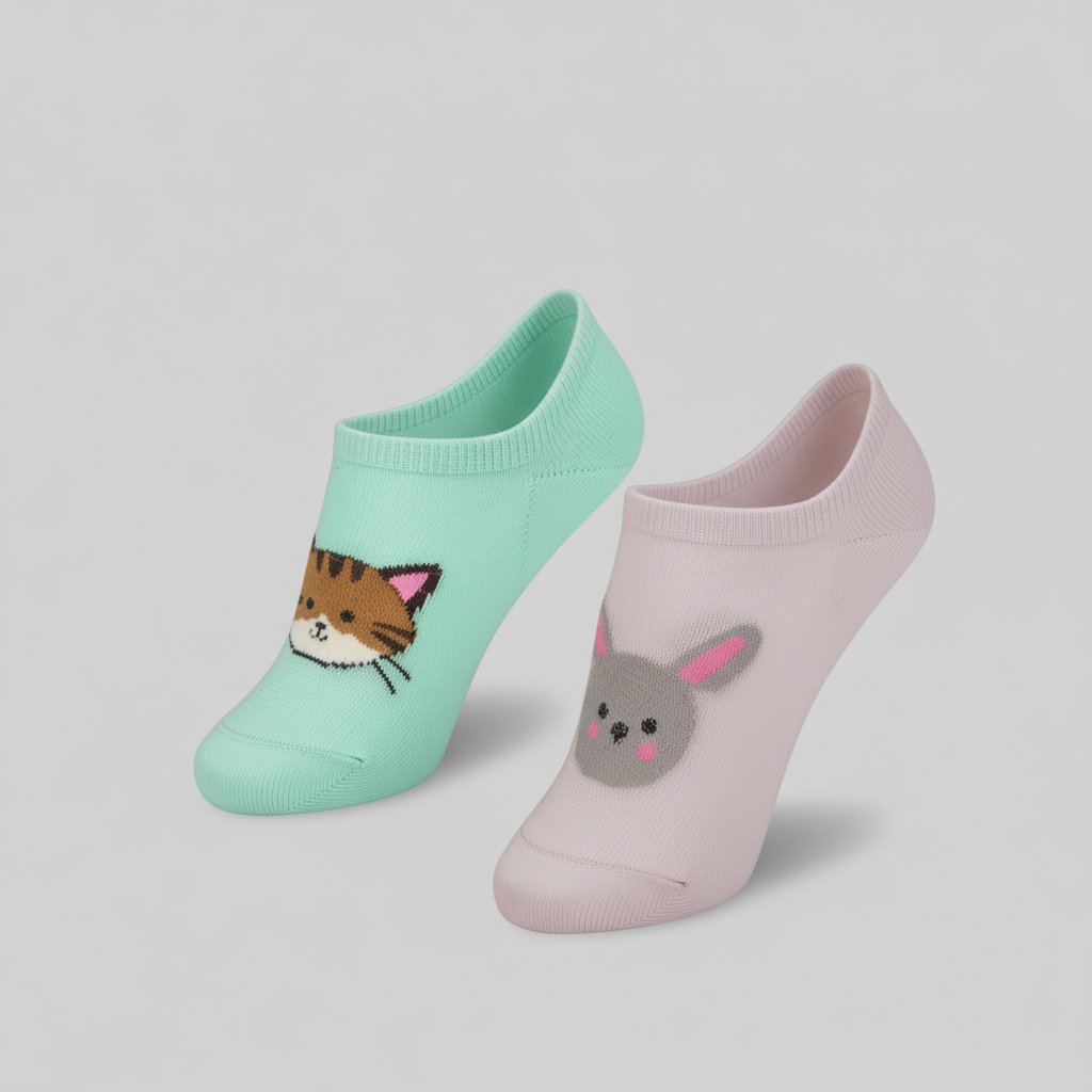 Women Cotton Animal Print Socks - Pack of 2