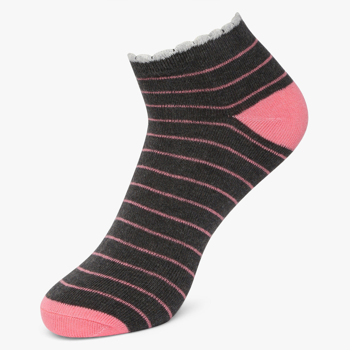 Womens Cotton Striped Socks (Pack of 2)