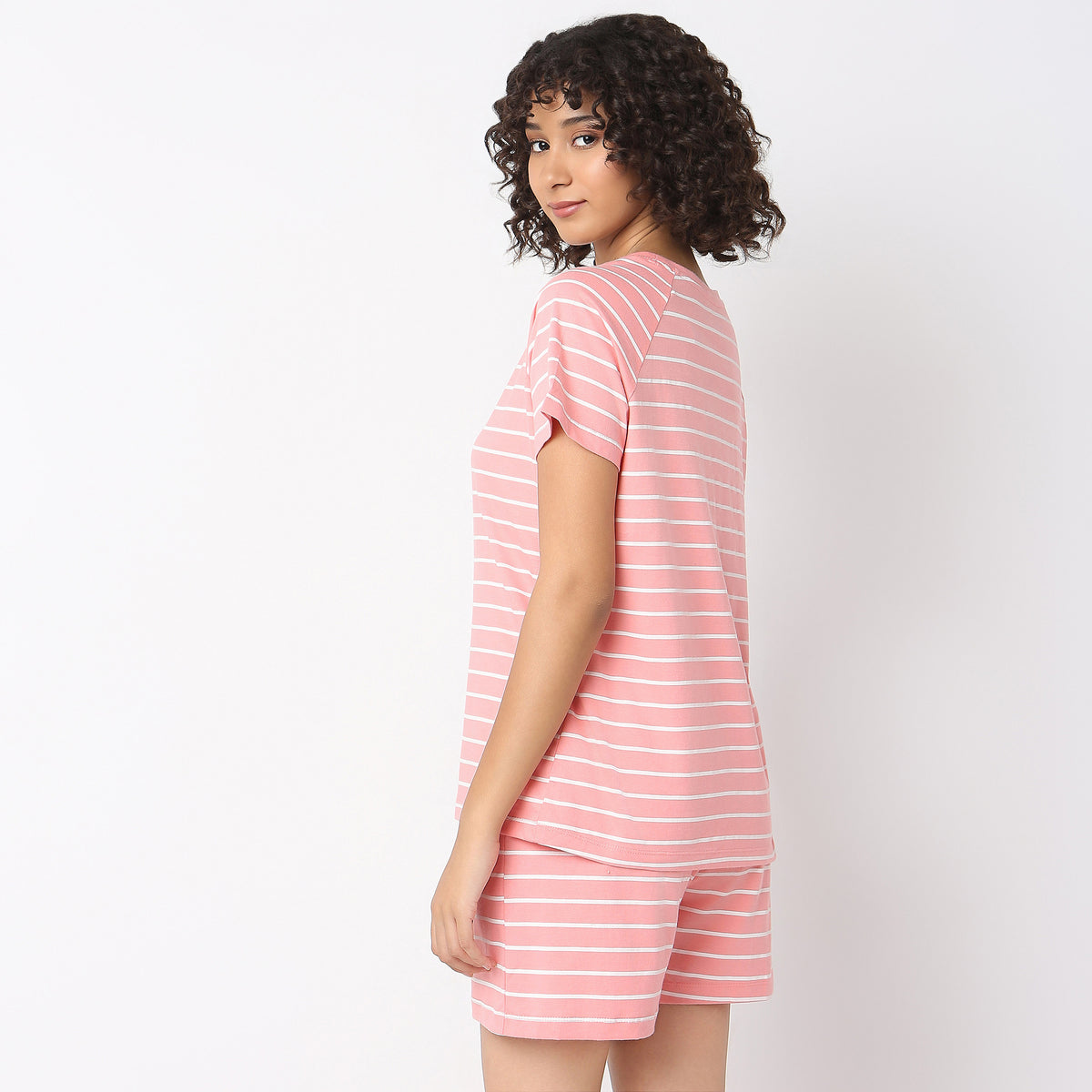 Regular Fit Striped Lounge Top