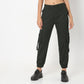 Regular Fit Solid Mid Rise Joggers