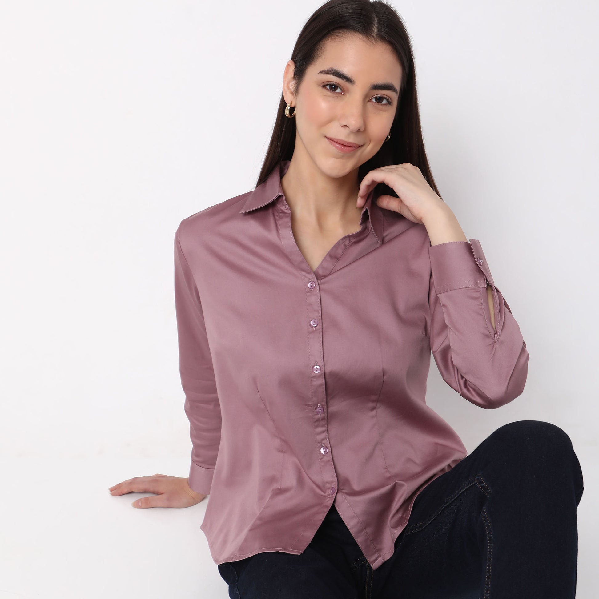 Regular Fit Solid Shirt
