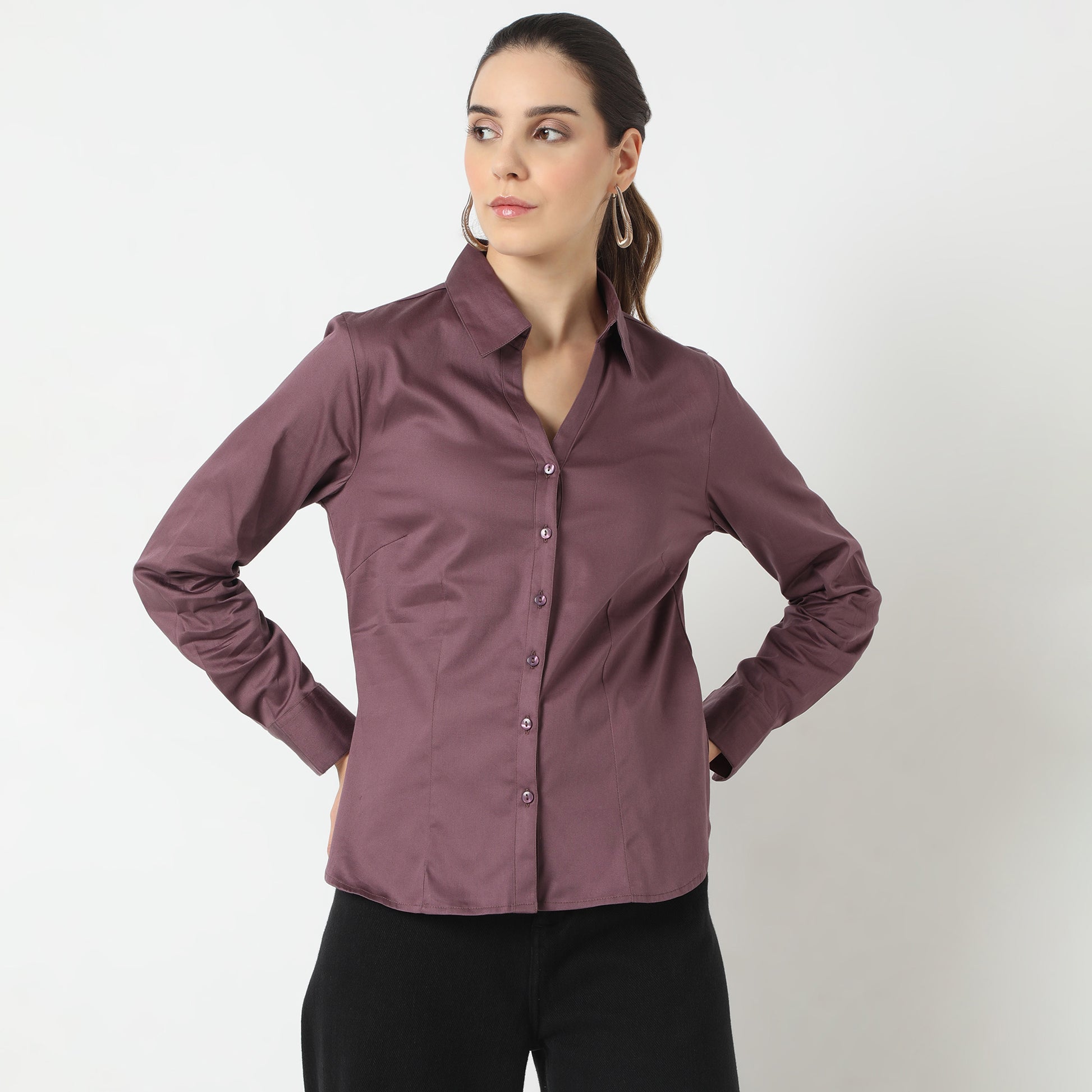 Regular Fit Solid Shirt