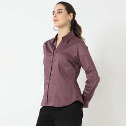 Regular Fit Solid Shirt