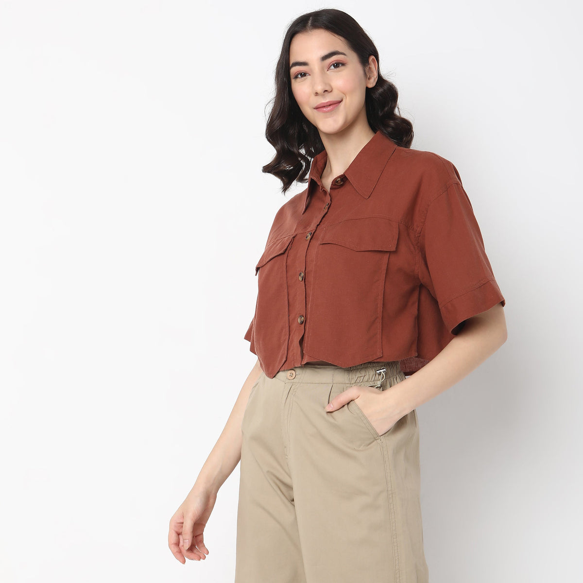 Regular Fit Solid Shirt