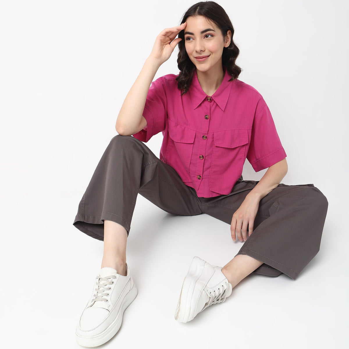 Regular Fit Solid Shirt