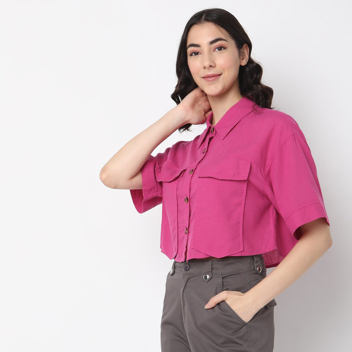 Regular Fit Solid Shirt