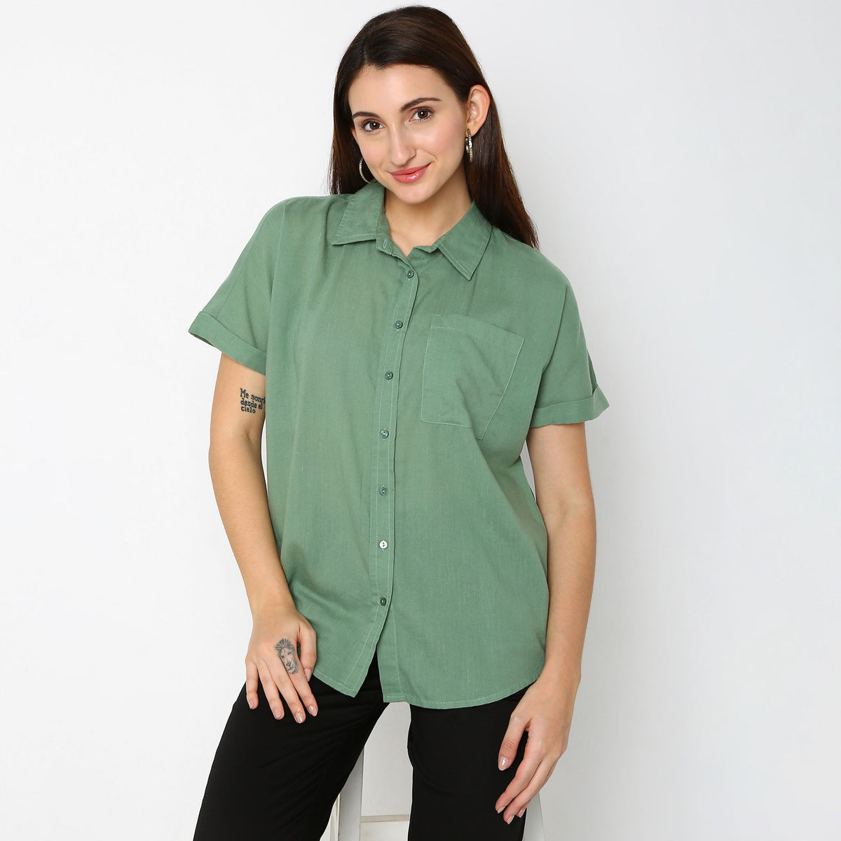 Regular Fit Solid Shirt