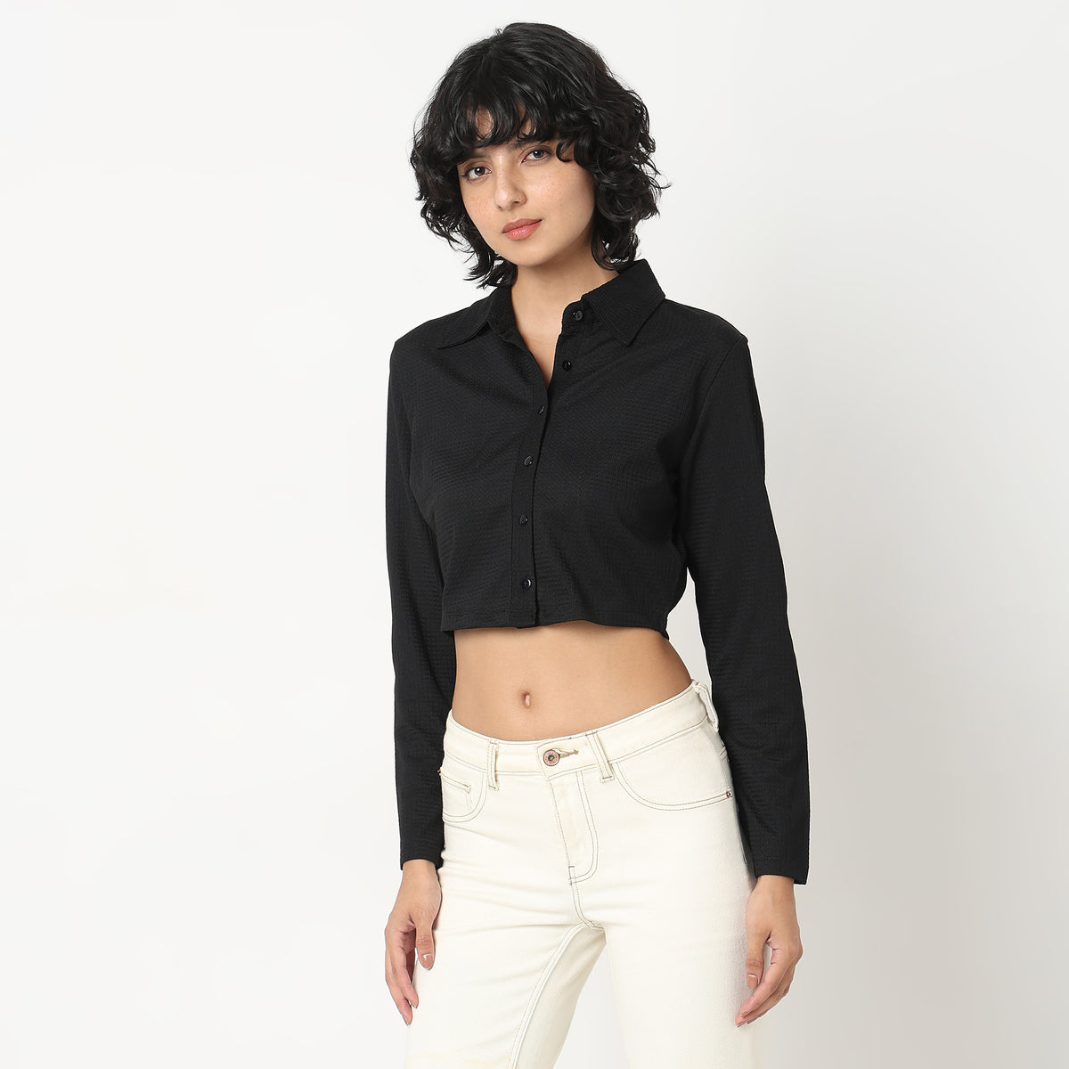 Slim Fit Solid Shirt