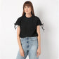 Betty Fashion Dolman Sleeve Top With Extended shoulder With Drawstring Tie Detail