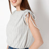 Betty Fashion Dolman Sleeve Top With Extended shoulder With Drawstring Tie Detail