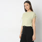Betty Fashion Dolman Sleeve Top With Extended shoulder With Drawstring Tie Detail