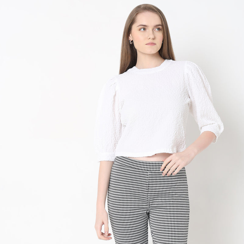 Regular Fit Solid Top