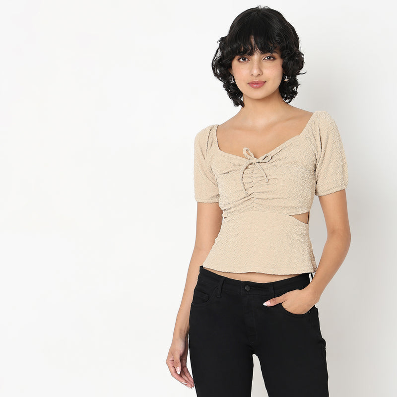 Slim Fit Solid Top