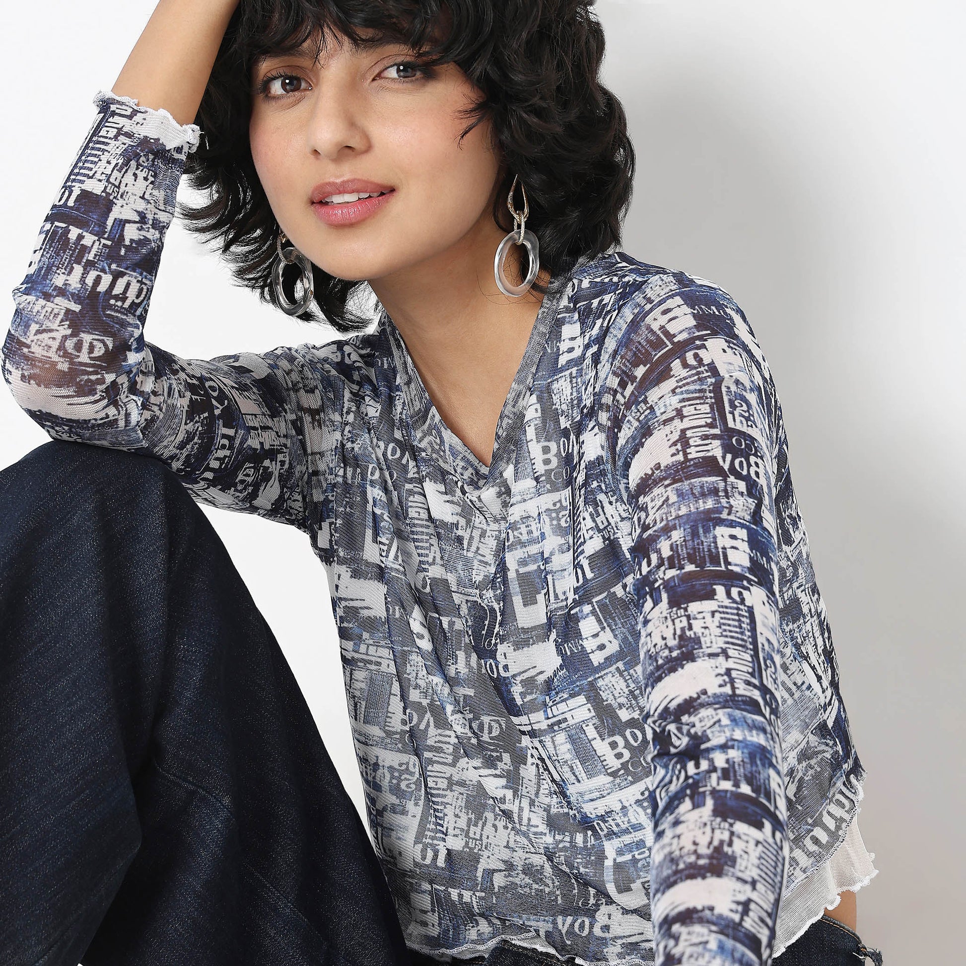 Regular Fit Printed Top