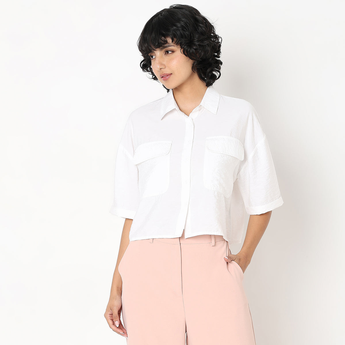 Regular Fit Solid Shirt