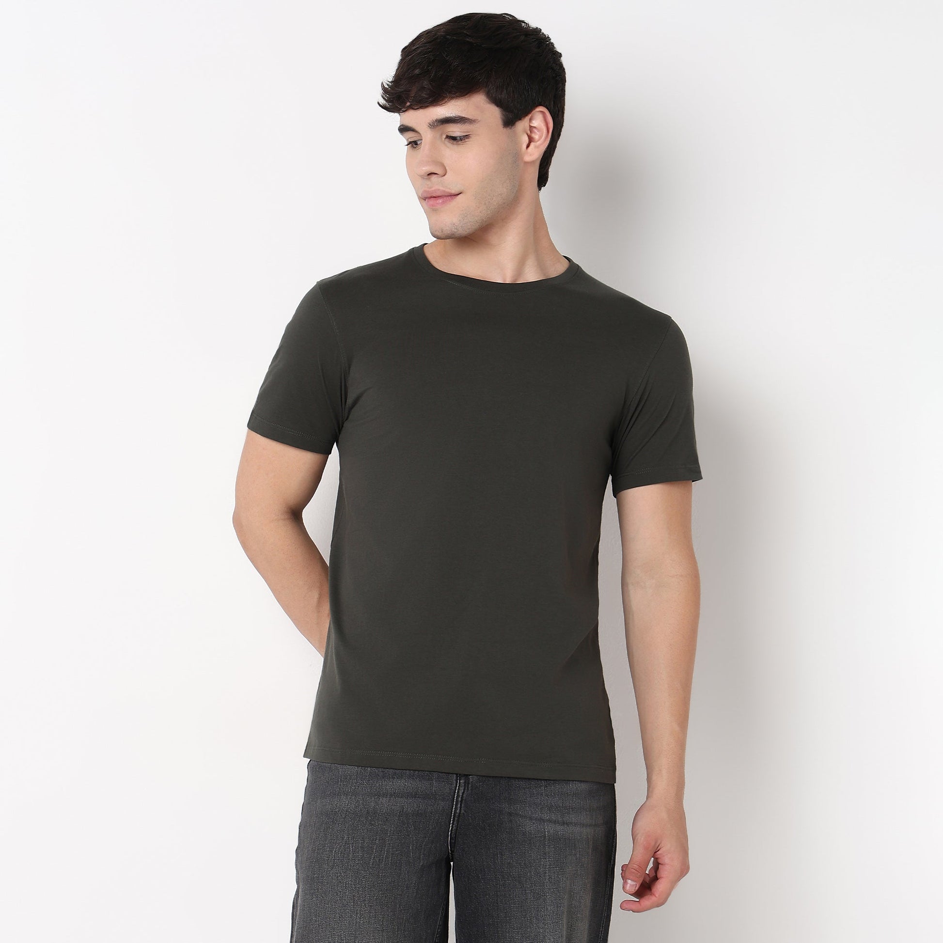 Regular Fit Solid T-Shirt