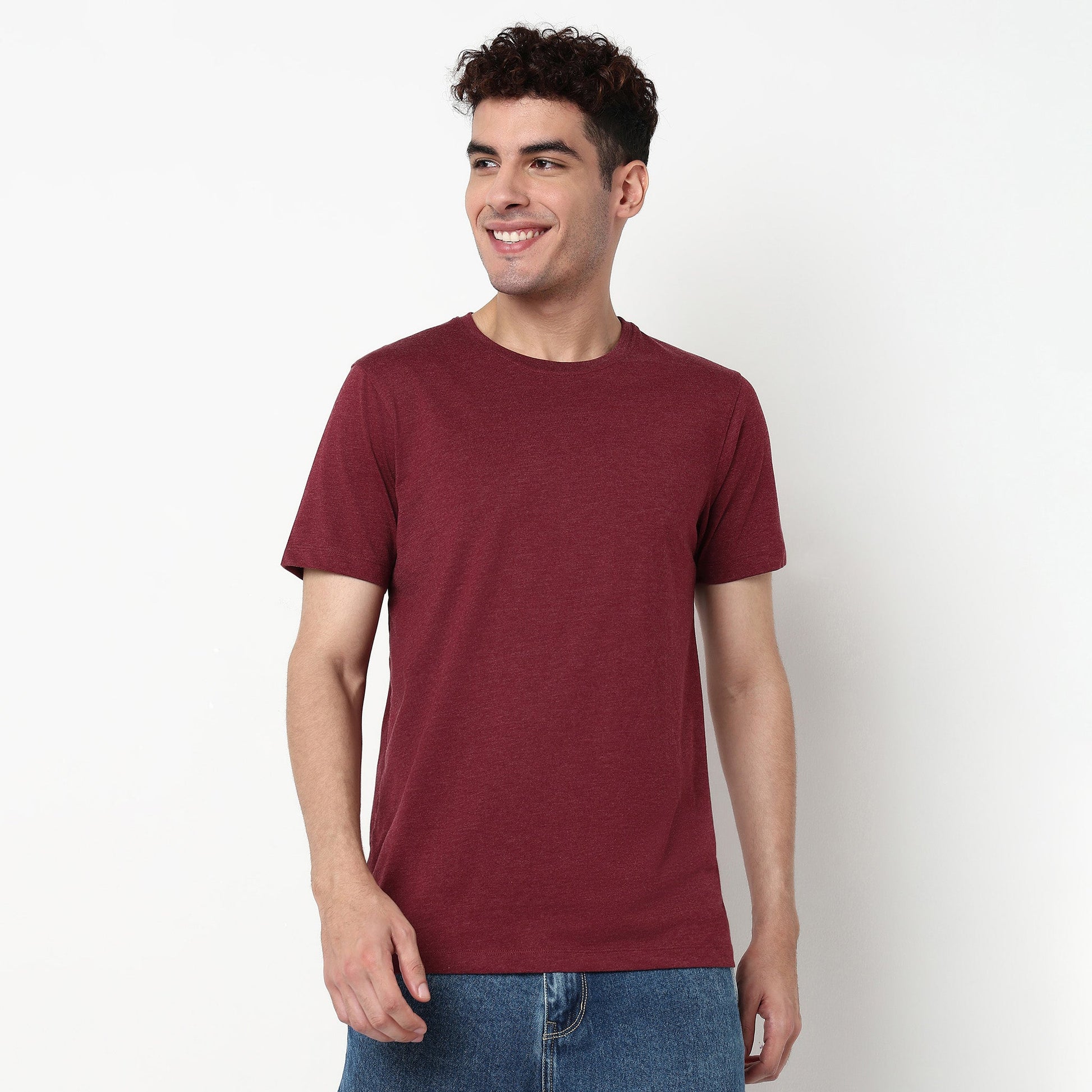 Regular Fit Solid T-Shirt