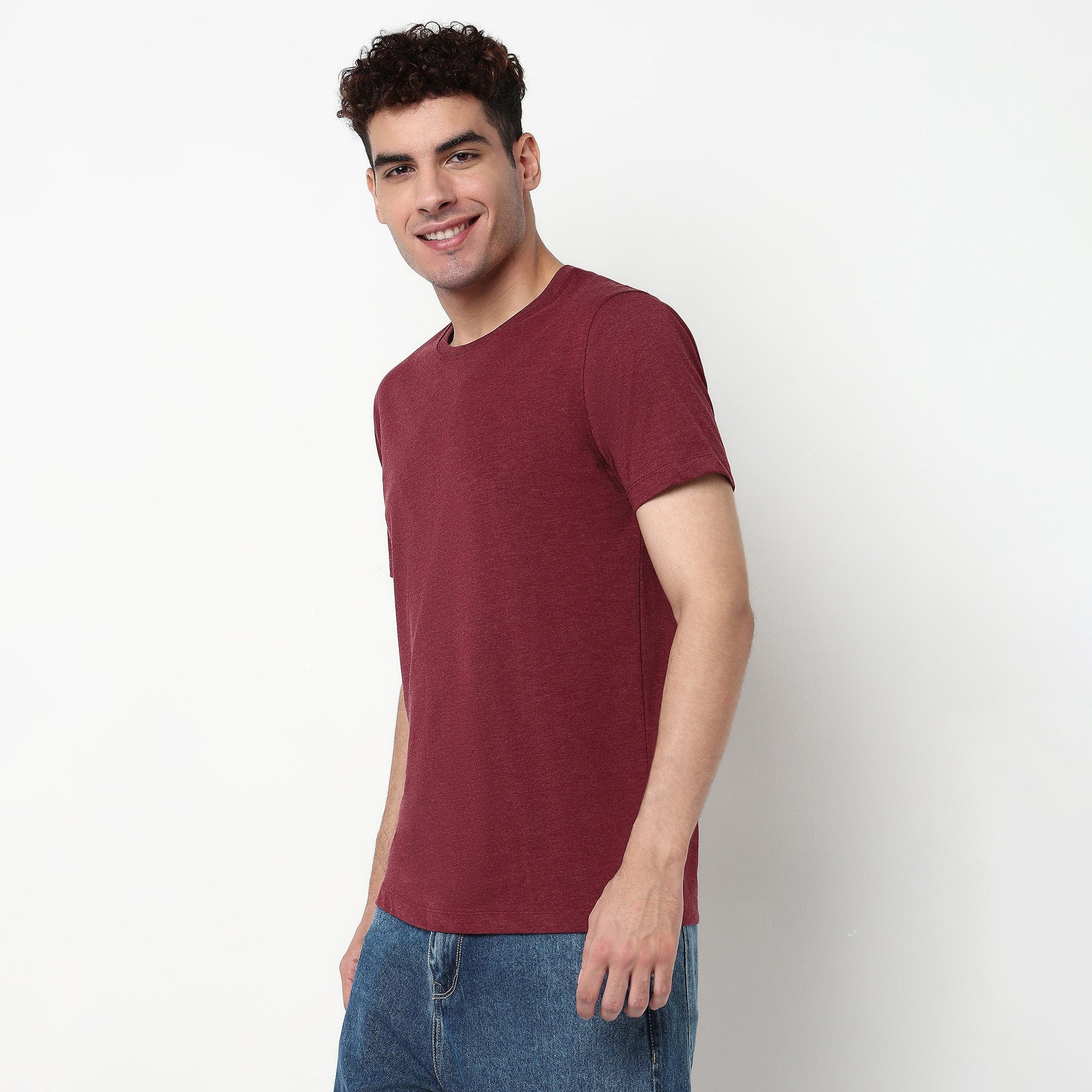 Regular Fit Solid T-Shirt