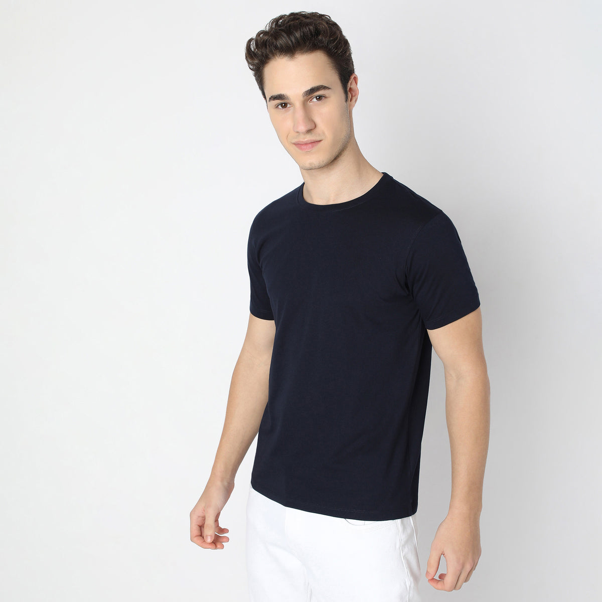 Regular Fit Solid T-Shirt