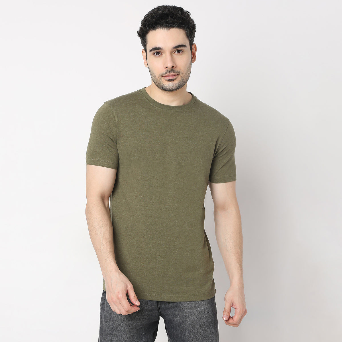 Regular Fit Solid T-Shirt