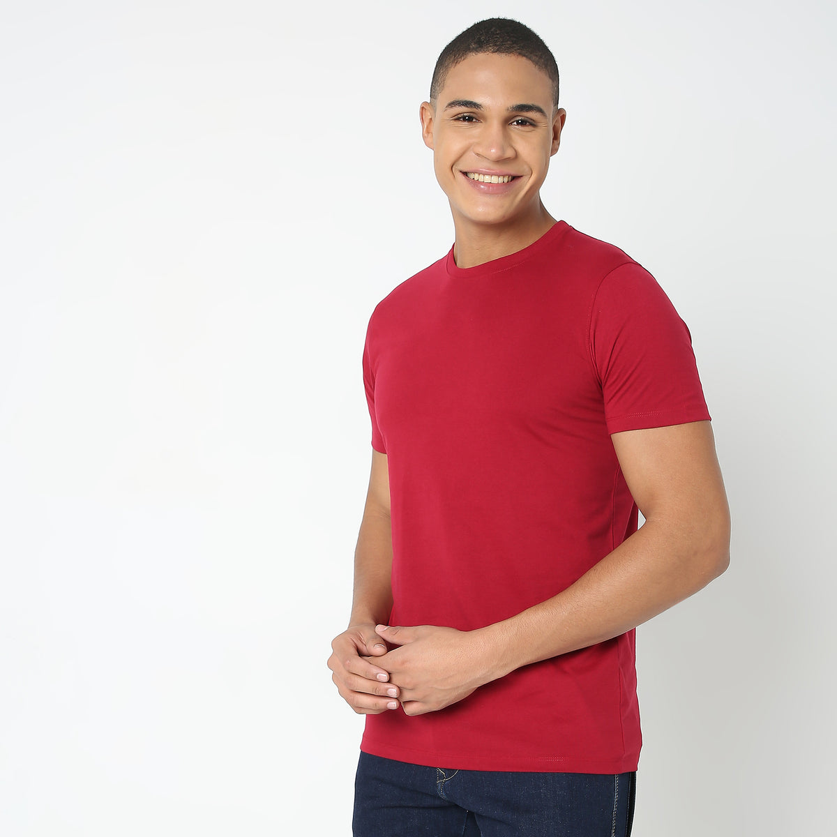 Regular Fit Solid T-Shirt