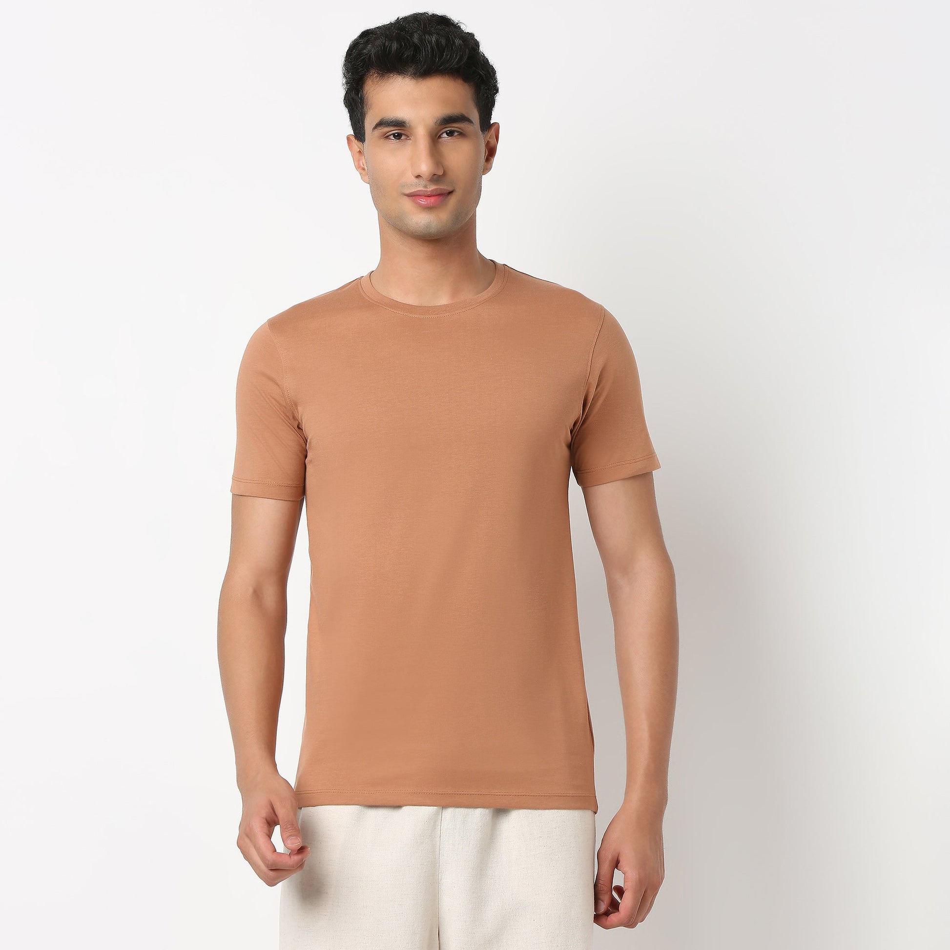 Regular Fit Solid T-Shirt