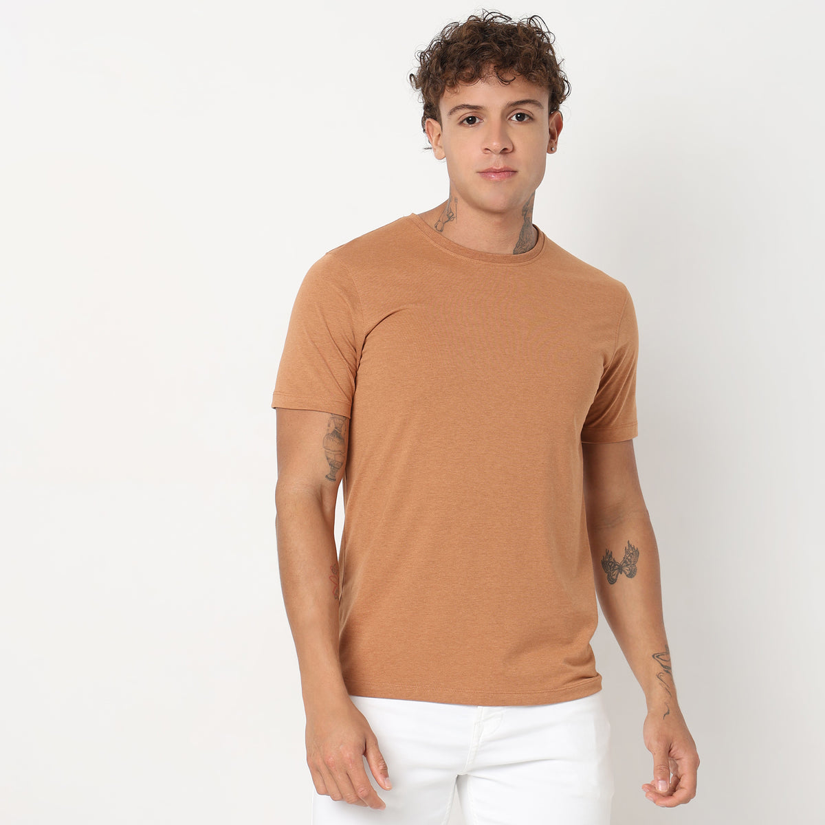 Regular Fit Solid T-Shirt