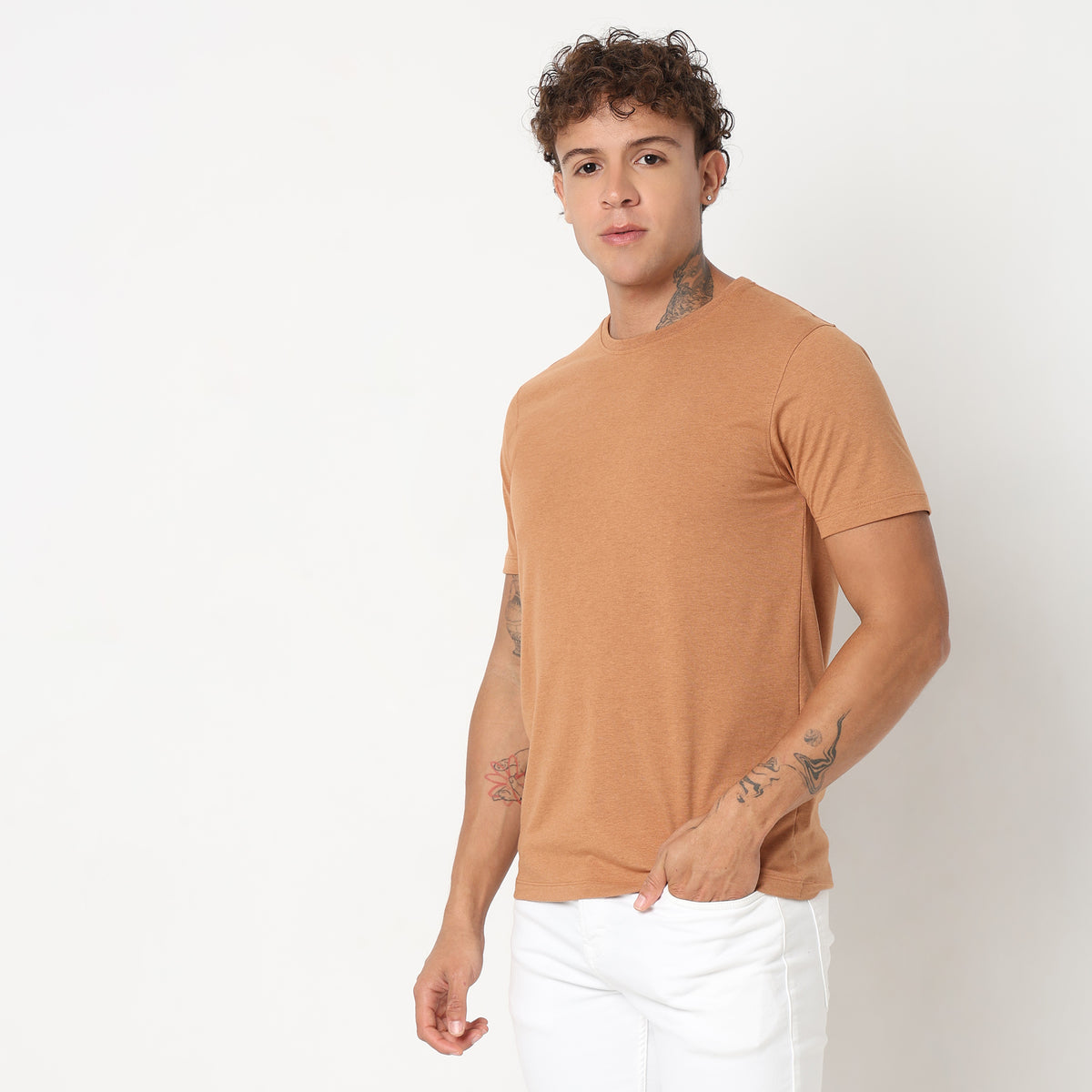 Regular Fit Solid T-Shirt