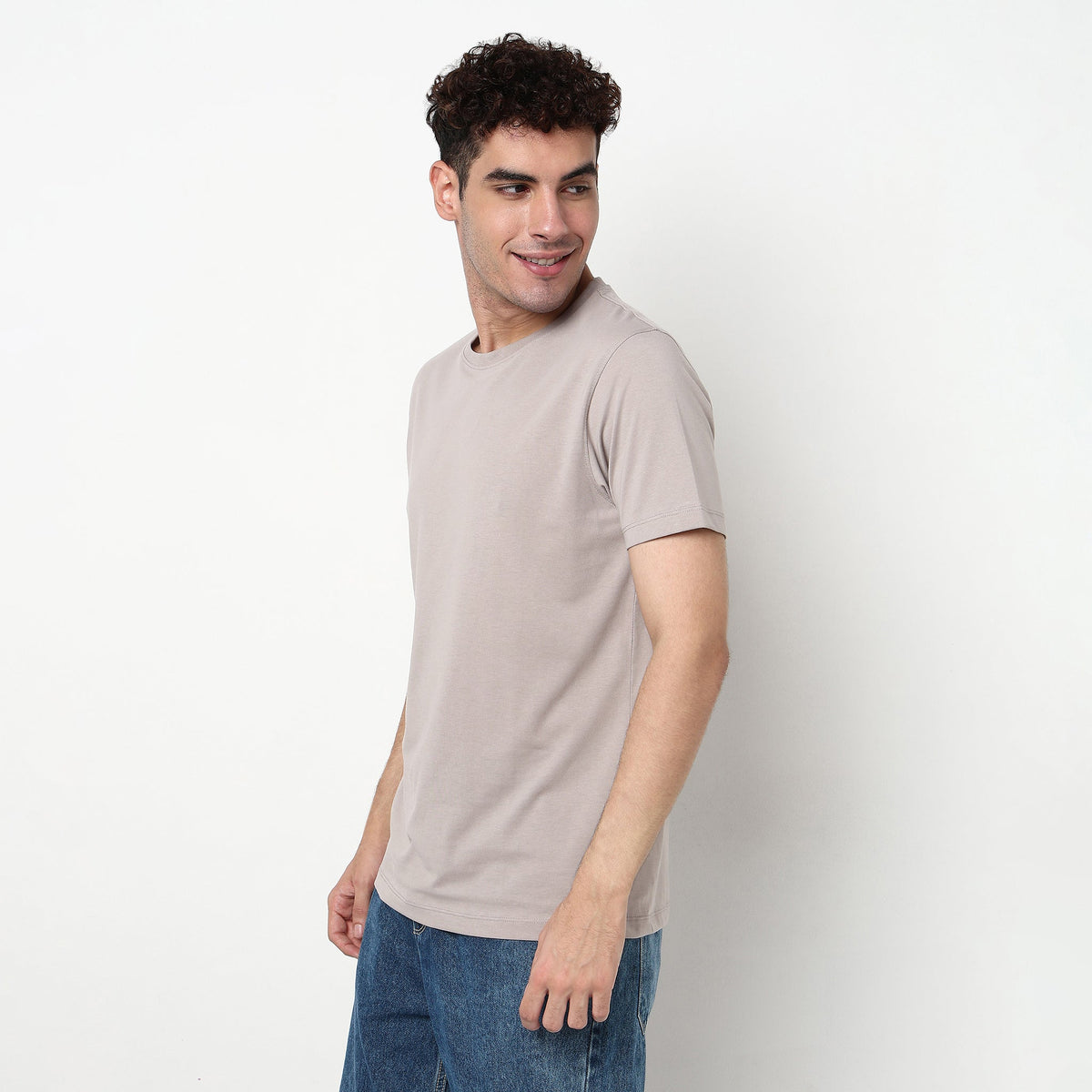Regular Fit Solid T-Shirt