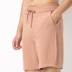 Regular Fit Solid Short Length Mid Rise Shorts