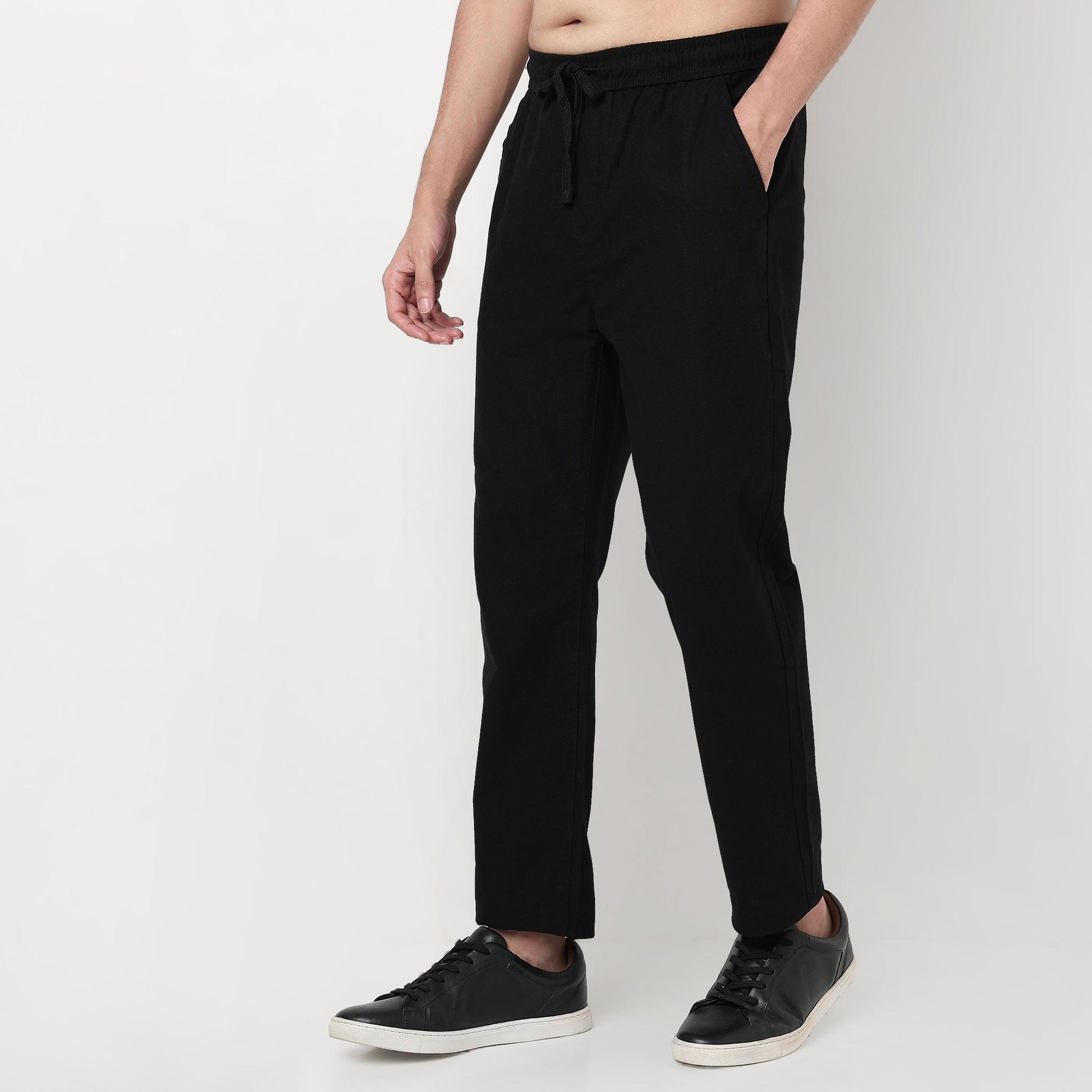 Buy Men Regular Fit Solid Regular Length Mid Rise Pants  - Style Union