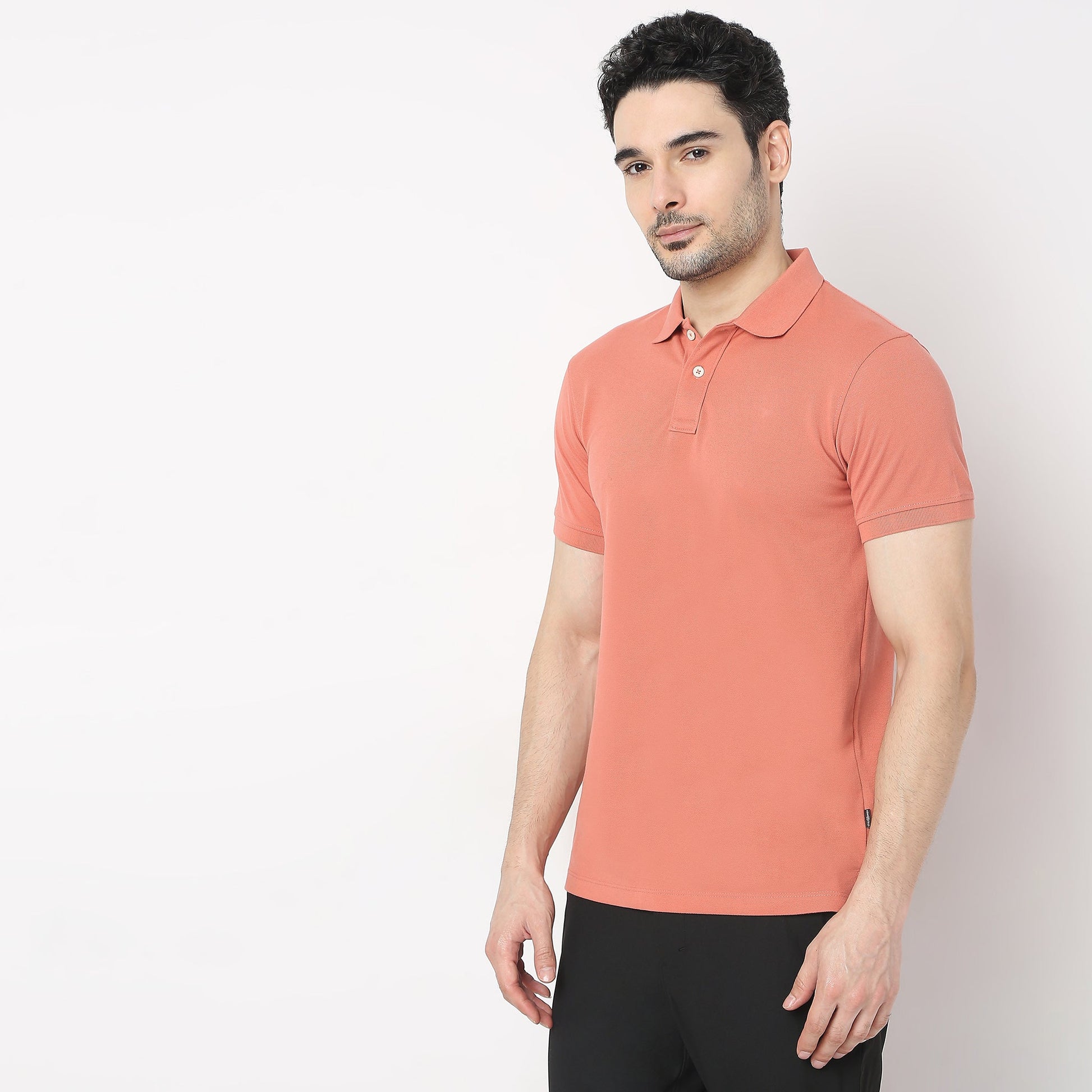 Regular Fit Solid Polo T-Shirt