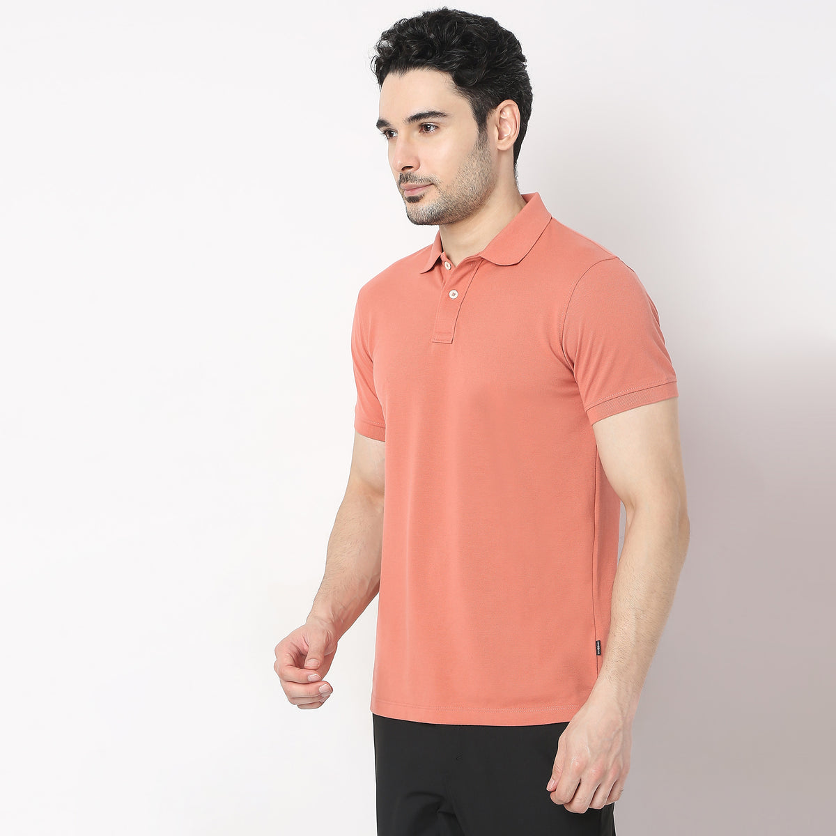 Regular Fit Solid Polo T-Shirt