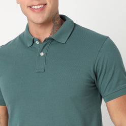 Regular Fit Solid Polo T-Shirt