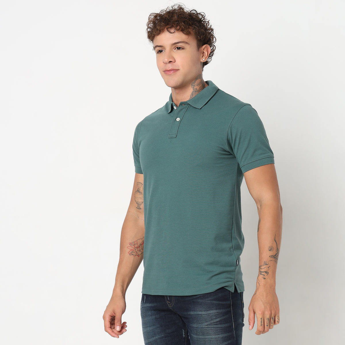 Regular Fit Solid Polo T-shirt