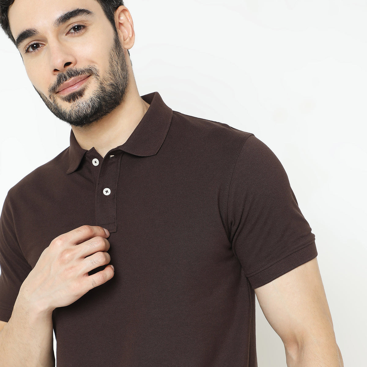 Regular Fit Solid Polo T-Shirt